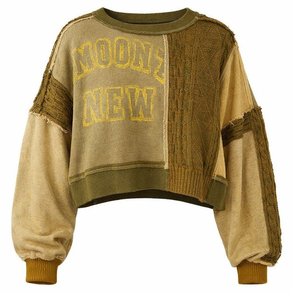 Free People Stateside Vintage Oversized Pullover in Vermont Green M
